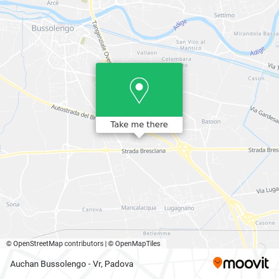 Auchan Bussolengo - Vr map