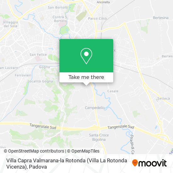 Villa Capra Valmarana-la Rotonda (Villa La Rotonda Vicenza) map