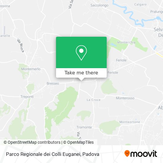 Parco Regionale dei Colli Euganei map