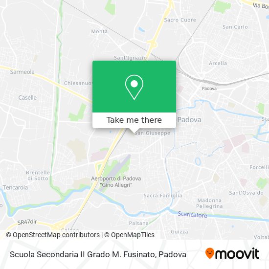 Scuola Secondaria II Grado M. Fusinato map