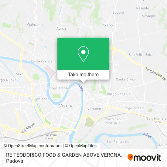 RE TEODORICO FOOD & GARDEN ABOVE VERONA map