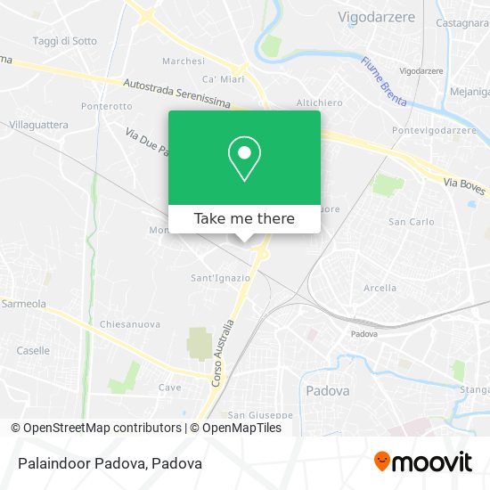 Palaindoor Padova map