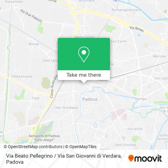 Via Beato Pellegrino / Via San Giovanni di Verdara map