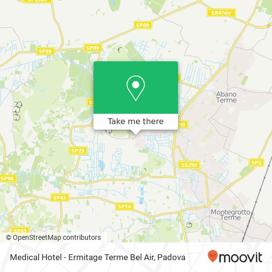 Medical Hotel - Ermitage Terme Bel Air map