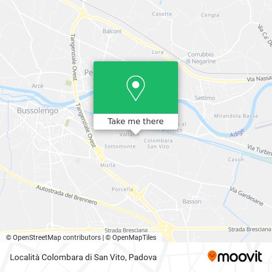 Località Colombara di San Vito map