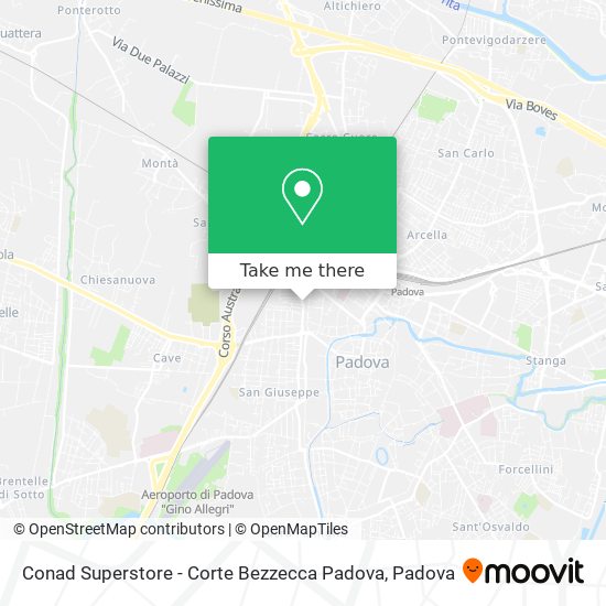 Conad Superstore - Corte Bezzecca Padova map