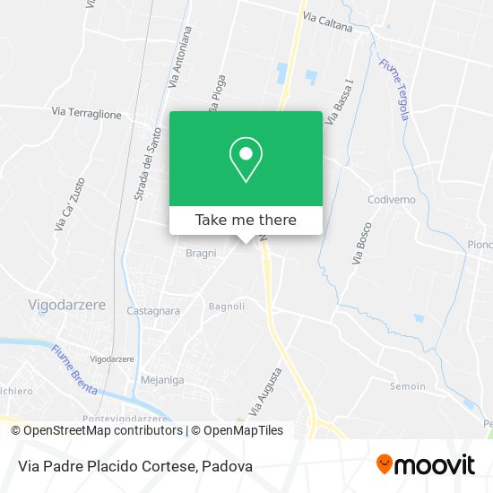 Via Padre Placido Cortese map