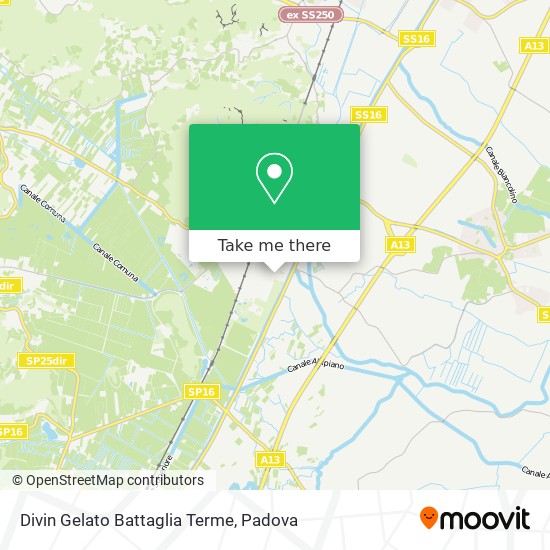 Divin Gelato Battaglia Terme map