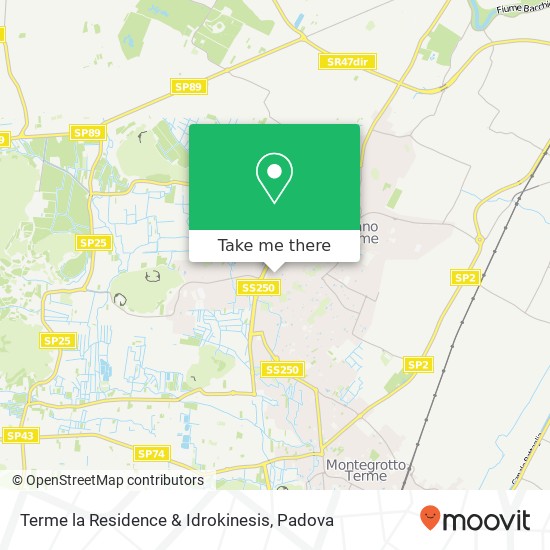 Terme la Residence & Idrokinesis, Via Monte Ceva, 8 35031 Abano Terme map