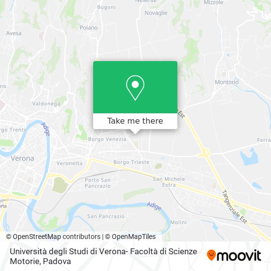 Università degli Studi di Verona- Facoltà di Scienze Motorie map