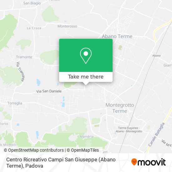 Centro Ricreativo Campi San Giuseppe (Abano Terme) map