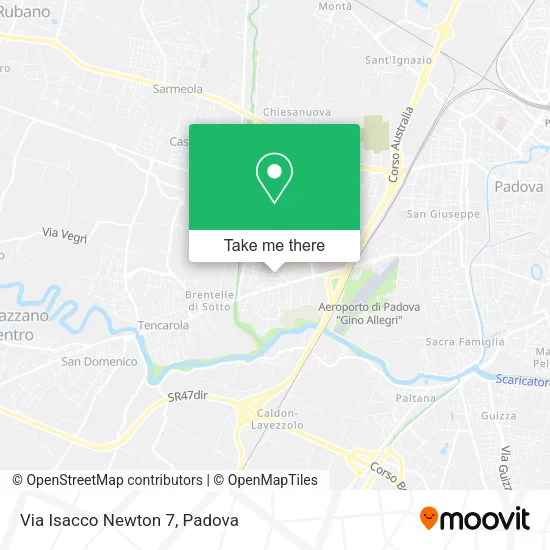 Via Isacco Newton  7 map
