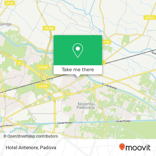 Hotel Antenore map