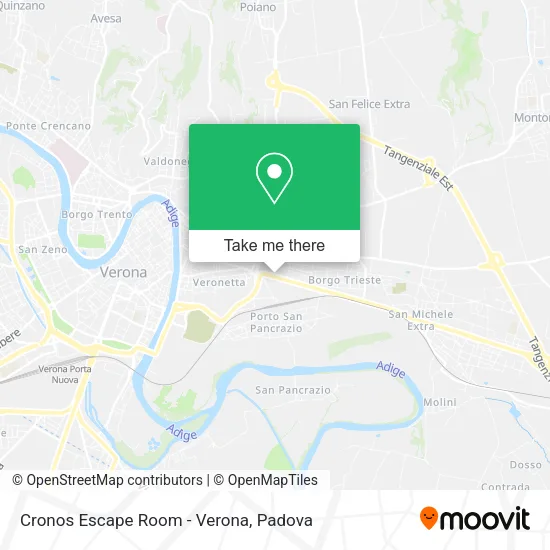Cronos Escape Room - Verona map