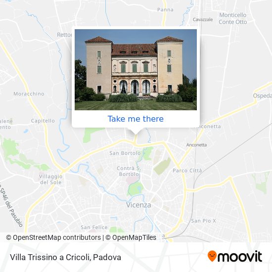 Villa Trissino a Cricoli map