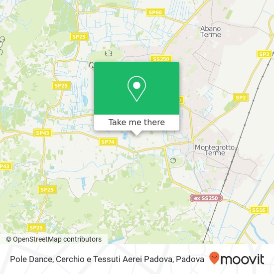 Pole Dance, Cerchio e Tessuti Aerei Padova map