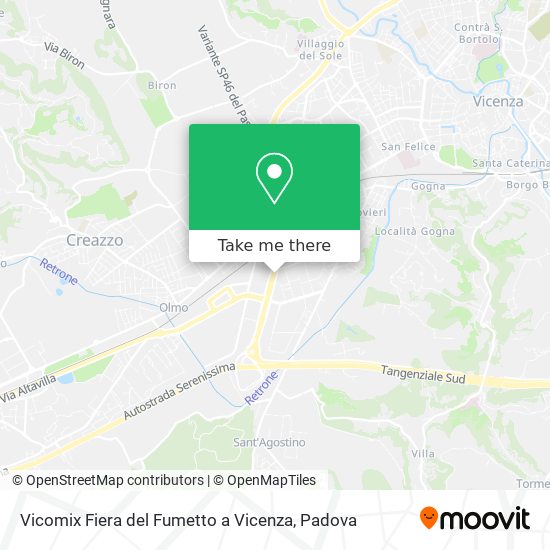 Vicomix Fiera del Fumetto a Vicenza map