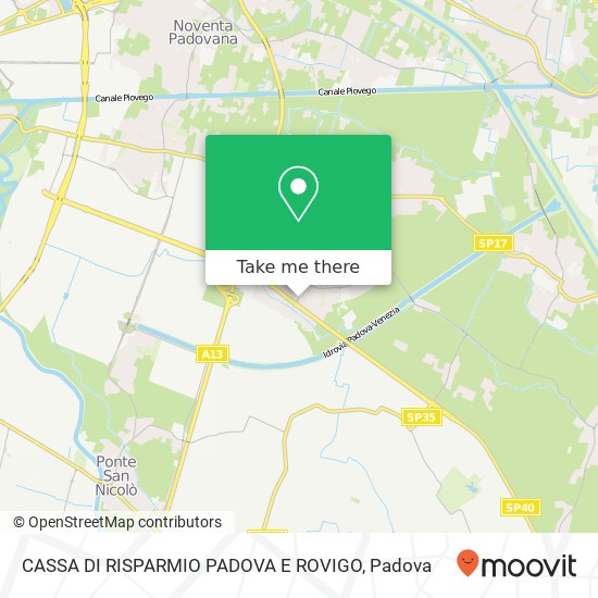 CASSA DI RISPARMIO PADOVA E ROVIGO map