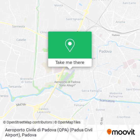 Aeroporto Civile di Padova (QPA) (Padua Civil Airport) map
