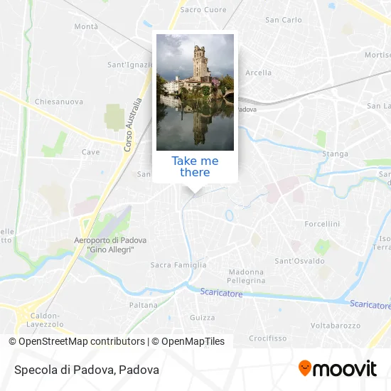 Specola di Padova map