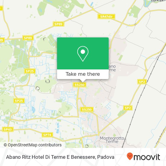 Abano Ritz Hotel Di Terme E Benessere map