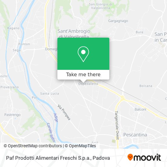 Paf Prodotti Alimentari Freschi S.p.a. map