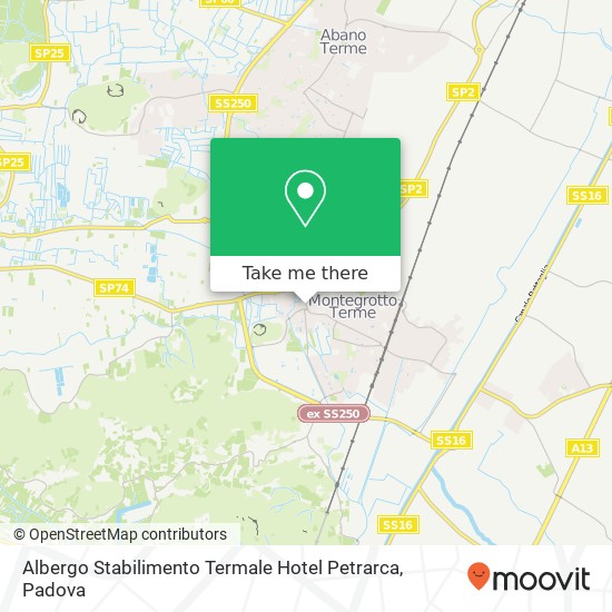 Albergo Stabilimento Termale Hotel Petrarca map