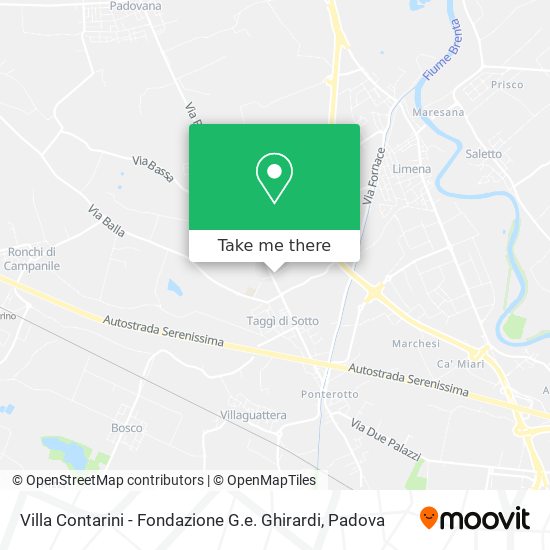Villa Contarini - Fondazione G.e. Ghirardi map