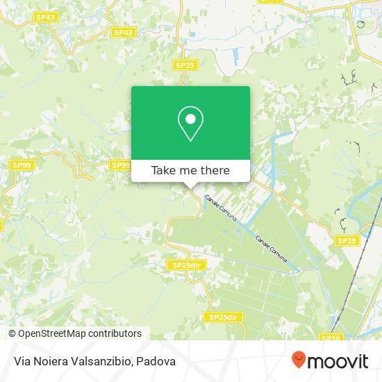 Via Noiera Valsanzibio map