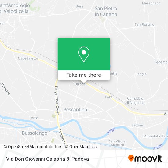 Via Don Giovanni Calabria  8 map