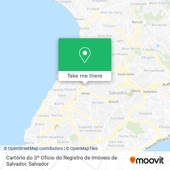 Mapa Cartório do 3º Ofício do Registro de Imóveis de Salvador
