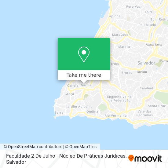 Mapa Faculdade 2 De Julho - Núcleo De Práticas Jurídicas