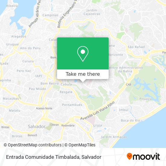 Mapa Entrada Comunidade Timbalada