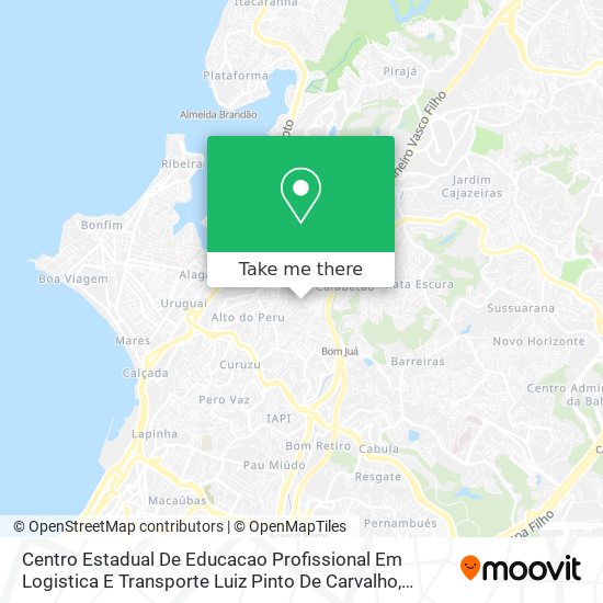 Mapa Centro Estadual De Educacao Profissional Em Logistica E Transporte Luiz Pinto De Carvalho