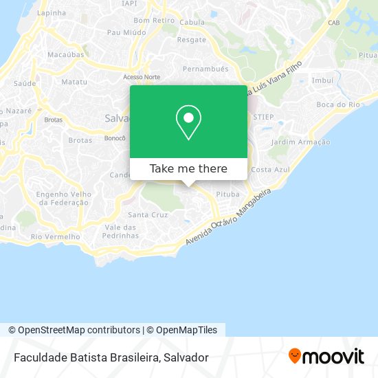 Mapa Faculdade Batista Brasileira