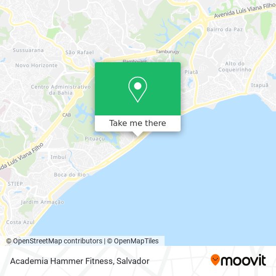 Mapa Academia Hammer Fitness