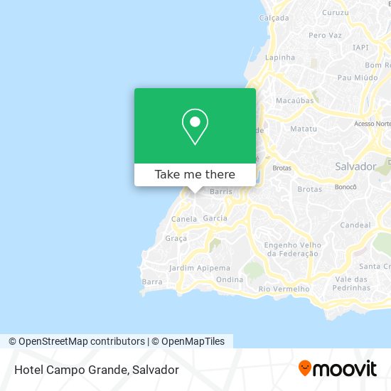 Mapa Hotel Campo Grande