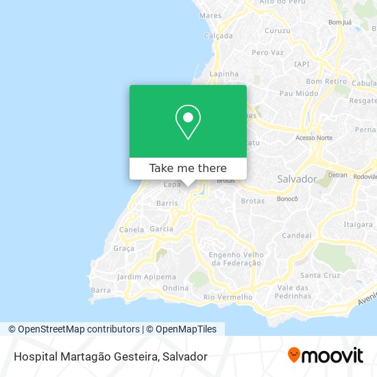 Hospital Martagão Gesteira map