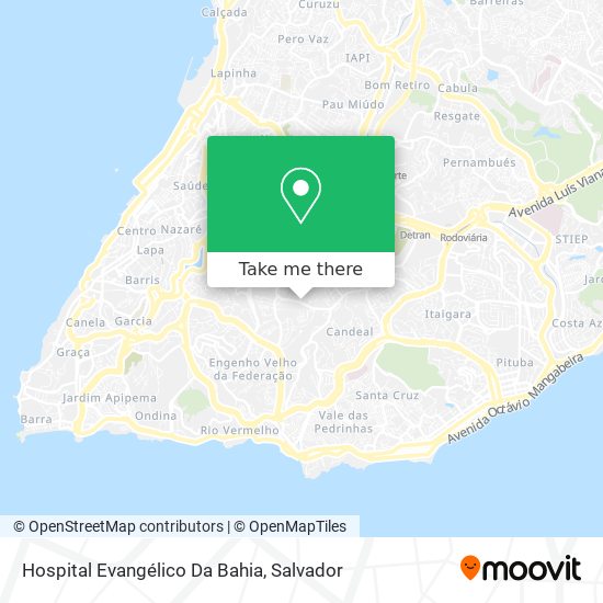 Mapa Hospital Evangélico Da Bahia