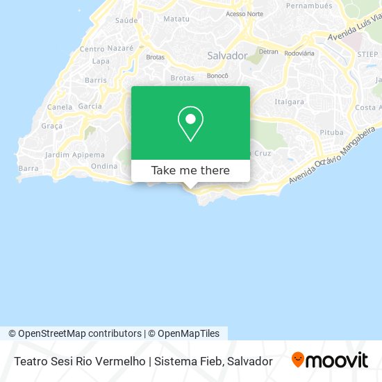 Mapa Teatro Sesi Rio Vermelho | Sistema Fieb