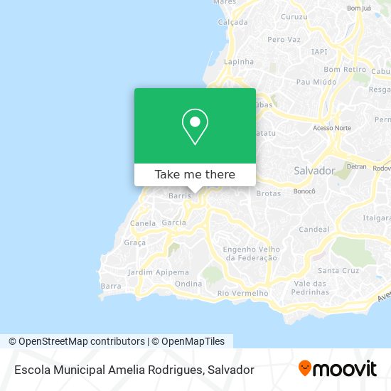 Mapa Escola Municipal Amelia Rodrigues