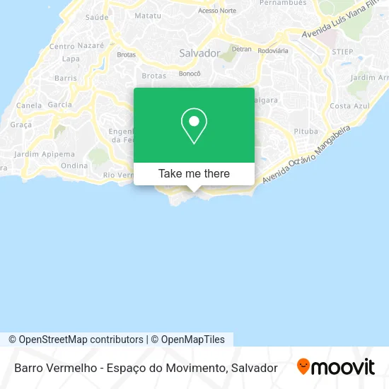 Barro Vermelho - Espaço do Movimento map