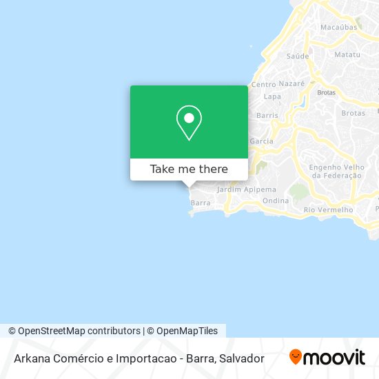 Mapa Arkana Comércio e Importacao - Barra