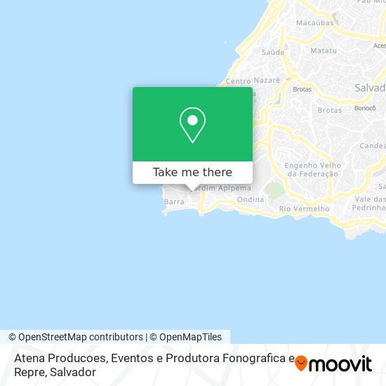 Mapa Atena Producoes, Eventos e Produtora Fonografica e Repre