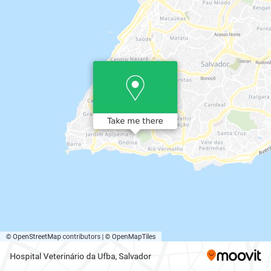 Mapa Hospital Veterinário da Ufba