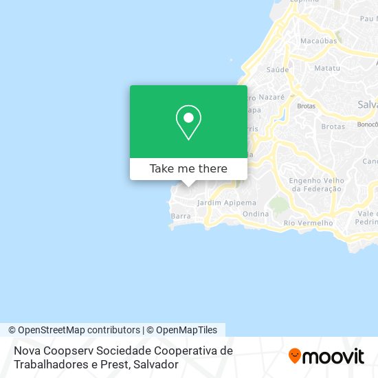 Nova Coopserv Sociedade Cooperativa de Trabalhadores e Prest map