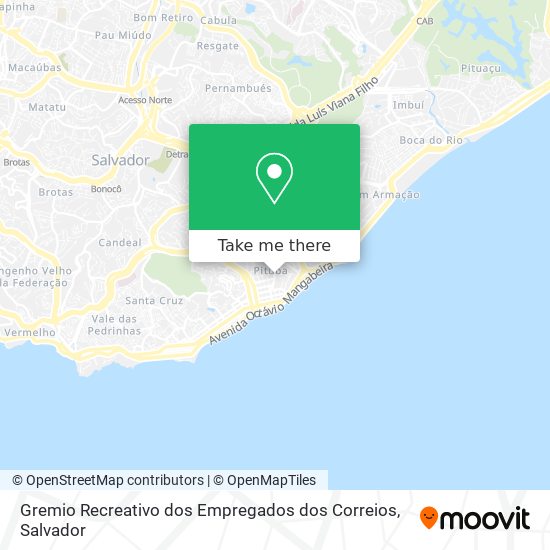 Mapa Gremio Recreativo dos Empregados dos Correios