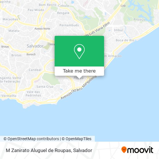 Mapa M Zanirato Aluguel de Roupas