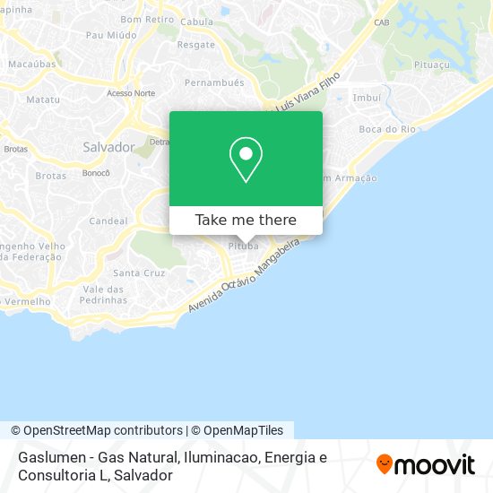 Mapa Gaslumen - Gas Natural, Iluminacao, Energia e Consultoria L