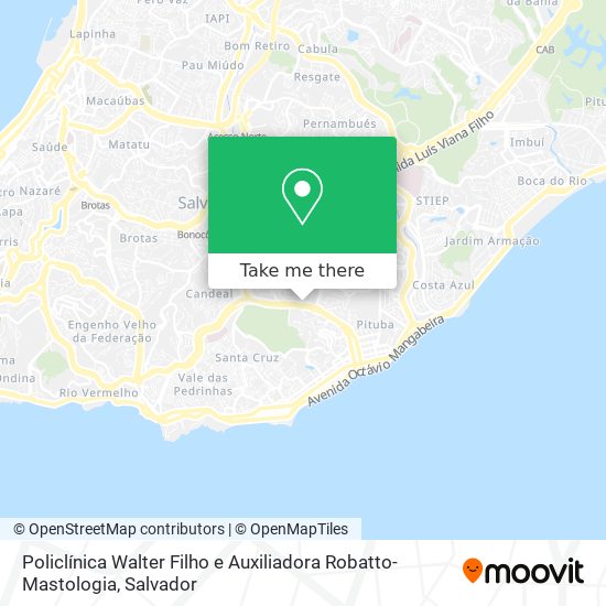 Policlínica Walter Filho e Auxiliadora Robatto-Mastologia map